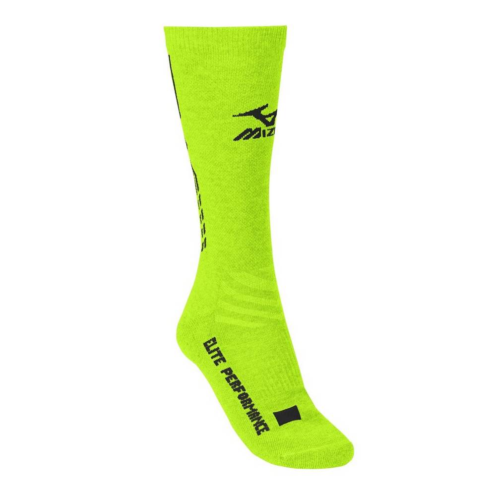 Calzini Mizuno Pallavolo Legacy Crew Uomo - Lemon/Nere - 40397-ALVX